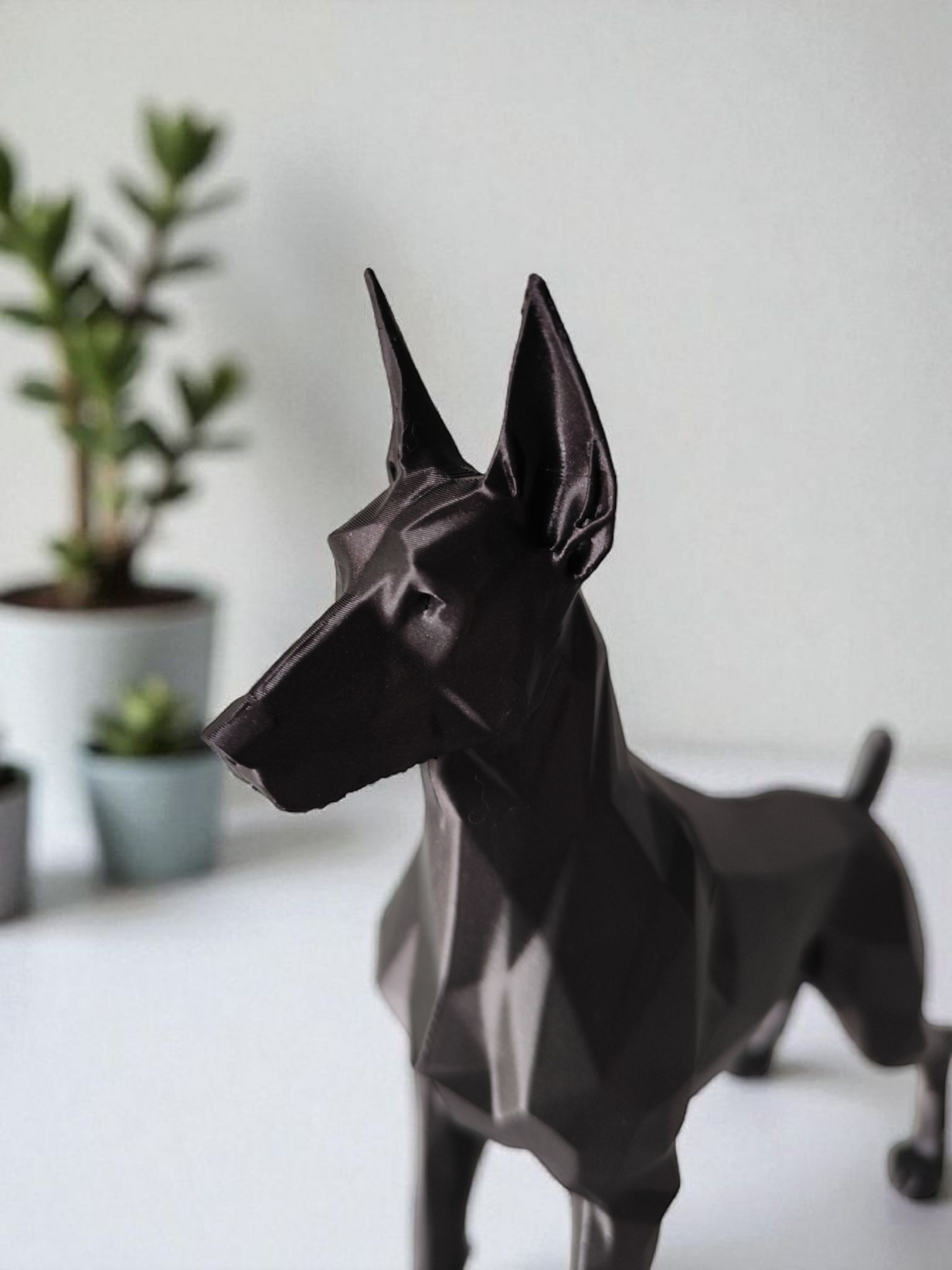Guarding Low Poly Dobermann